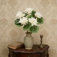 thumbnail image 5 of Lifelike Artificial Lotus Flower Arrangement with Realistic Silk Texture for Home Decor, Dining Table Centerpiece, Buddha Hall Decoration, Fish Tank, and TV Cabinet Accent, Never Fades, 5 of 6
