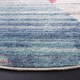 thumbnail image 3 of SAFAVIEH Phoenix Beuregard Geometric Area Rug, Ivory/Blue, 6'7" x 6'7" Round, 3 of 8