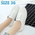 thumbnail image 5 of Zapatillas de lona para mujer con cordones y parte superior baja, tenis casuales ligeros, 5 of 5