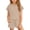 Khaki, variant on 2 PC Girls Crew Neck Homewear Set Short Sleeve Top and Drawstring Shorts with Pockets Soft Casual Summer Outfit for Big Girls
