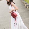 thumbnail image 2 of Women Faux Leather Backpack Solid Color Mini Shoulder Bag Mini Phone Backpack, 2 of 10