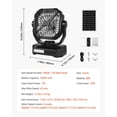 thumbnail image 6 of 10400mAh Solar fan, Camping Fan with Solar Panel & LED Lantern, 7W 8 Inch Portable Rechargeable Battery Powered for Outside, 4-Speed and Quiet Operated for Picnic, Barbecue, Fishing, Travel, 6 of 9