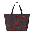 thumbnail image 2 of Balery Red Ladybugs Beach Travel Bag - Water-Resistant, Large Capacity Lightweight Tote with 7 Pockets for Women and Men - Perfect for Beach, Pool, Gym, and Travel, 2 of 7