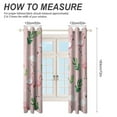 thumbnail image 2 of Flamingo Pattern 2 Panel Curtain Set, Watercolor Painting Window Treatment Living Room Bedroom Decor, 2 of 5