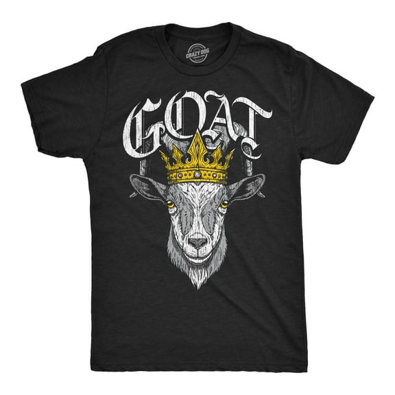 Mens Funny T Shirts Goat King Sarcastic Graphic Novelty Tee For Men Graphic Tees