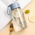 thumbnail image 2 of Portable Transparent Plastic Water Bottle with Handle – 500ml, Blue, 2 of 4