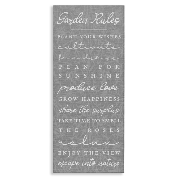 Stupell Industries Cottage Comforting Garden Rules Canvas Art, 10 x 24, by Lil' Rue