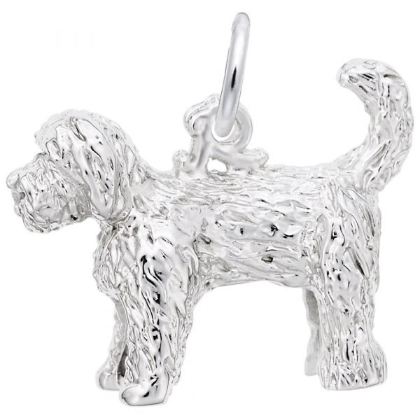 Rembrandt Charms Labradoodle Dog Charm Sterling Silver Animals