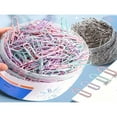 thumbnail image 3 of LNGOOR 160/500pcs Colorful Paper Clips Office Supplies Large Bookmark Clip Storage Box Stainless Steel Paper Clip Holder Suitable For Office Desk Clipboard With Paper Storage, 3 of 6