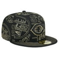 thumbnail image 3 of Men's New Era Black Cincinnati Reds 59FIFTY Day Allover Fitted Hat, 3 of 6
