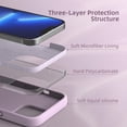 thumbnail image 4 of Compatible with iPhone 13 Pro Case, [Drop Protection] [Anti-Fingerprint] Shockproof Liquid Silicone Cover with Microfiber Lining Phone Case for iPhone 13 Pro 6.1" (2021) (Pink Purple), 4 of 14