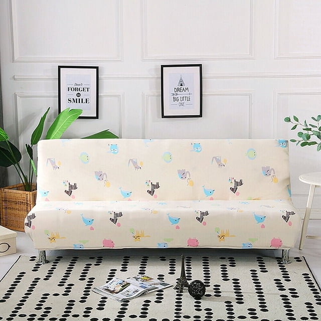 CHOK 2024 Futon Slipcover Armless Sofa Cover Stretch Sofa Bed Slipcover Protector Elastic