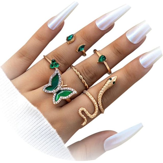 HAHDAXIA Stocking Stuffers for Teens Gold Stackable Rings Set for Women Vintage Knuckle Rings for Teen Girls Midi Rings Pack Statement Bohemian Stacking Rings for Women Multiple Rings Pack
