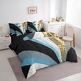 thumbnail image 3 of jejeloiu Vintage Geometric Design 7-Piece Twin Bedding Sets,Abstract Triangle Print Bedding Comforter Set For Adult Reversible, 3 of 8