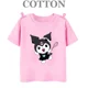 thumbnail image 2 of Camiseta de algodón 100% Kuromi Kawaii Manga Anime japonés Camiseta de verano para niños Ropa para niños Tops Camisetas para niños y niñas Camisetas para bebés Lindas, 2 of 5