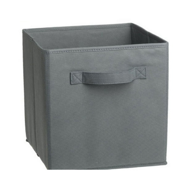 Cubos de almacenamiento Contenedores plegables con asas dobles Cestas plegables Estante Organizador de ropa de juguete Cesta de tela para mejorar Almacenamiento y organización del hogar Gris oscuro Wosthever HA067017-03