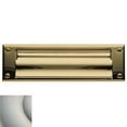 thumbnail image 3 of Baldwin 0015.050 Open Magazine Size Letter Box Plate, Satin Brass and Black, 3 of 7