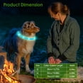 thumbnail image 2 of LED Dog Collar TeqHome USB Rechargeable Flash Dog Necklace Light Collar Adjustable Reusable for Large Dogs (27.55"), 2 of 11