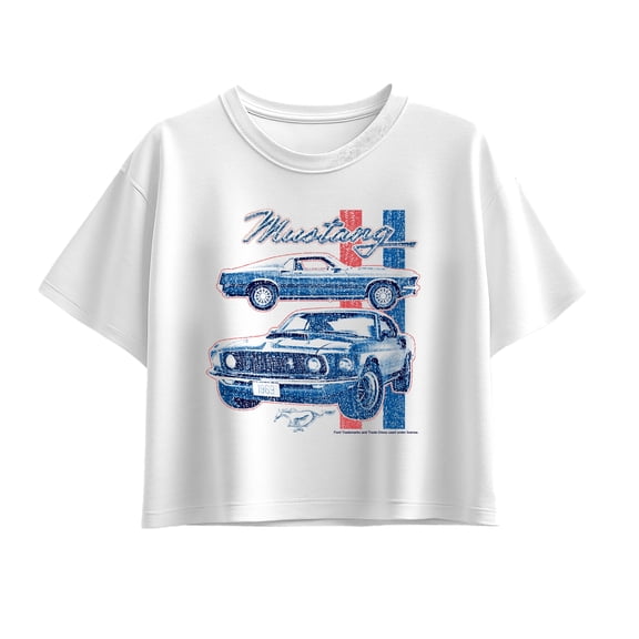 Ford - 69 Mustang - Youth Girl Short Sleeve Boxy Tee