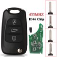 thumbnail image 2 of Jingyuqin 3 Buttons Flip Remote Car Key 433Mhz ID46 Chip For Hyundai I20 I30 IX35 Avante Fit Kia K2 K5 Sportage Auto Key Fob, 2 of 6