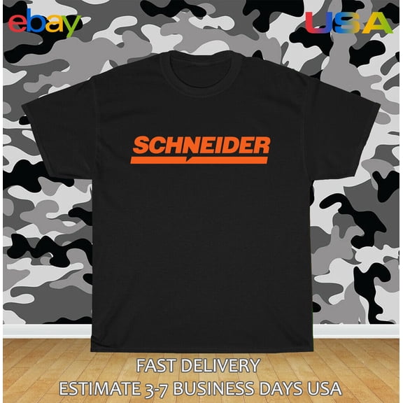 Schneider Freight Shipping & Logistics Logo Men's T-Shirt American Size T-Shirt