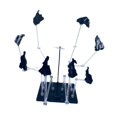 thumbnail image 2 of Bunblic Model Action Figure Stand Hobby Action Base Display Rack Lightweight Creative Holder with Flying Rock Effect Decor Decorative Black, 2 of 8
