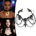 thumbnail image 2 of Gothic Lace Choker Necklace for Women, Vintage Red Black Pendant Necklace, Punk Style Hollowed Out Layer Vampire Necklace, Versatile Halloween Accessory for Goth and Alternative Fashion, 2 of 5