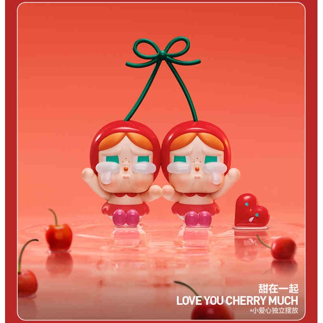 2025Hot Sale Genuine Blind Box Crybaby Crying For Love Series Vinyl Hanging Card Cute Love You Cherry Keychain Pendant Valentine