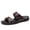Dark Brown, variant on Men's Adjustable Double Buckle Slide Sandals, Casual Navy Blue and Black Summer Slippers