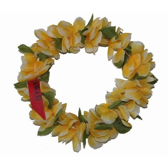 Hawaii Elastic Headband haku lei (Yellow)