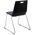 thumbnail image 2 of Luvraflex Stack Chair With Polypropylene Back, Padded Seat - Black, Blue, 2 of 5