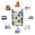 thumbnail image 6 of Daiia Animals Driving Police Car Round Laundry Basket with Handles Thickened Waterproof Circular hamper,Dirty Clothes Storage Basket for Bedroom,Bathroom,College Dorm-Medium, 6 of 8