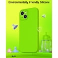 thumbnail image 2 of Compatible with iPhone 15 Case,Upgrade Liquid Silicone,with 2× Screen Protector[Enhanced Camera Protection][Scratch-resistant soft microfiber lining]Slim Cover Phone Cases (Fluorescent Green), 2 of 12