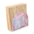 thumbnail image 2 of Pink and Gold Marble Acrylic Napkin Holder Clear Paper Tissue Dispenser Kitchen Dining Room Bathroom Party Hotel, 2 of 8