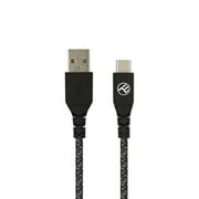 Tellur Green Data Cable, USB to Type-C, 3A, 1m, Nylon, Recycled Plastic, Sync and fast charge Type-C compatible devices, Black