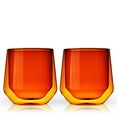 thumbnail image 5 of Viski Aurora Wine Glasses, Iced Coffee, Water Tumblers, 9 oz Set of 2 Amber, 5 of 6