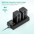 thumbnail image 3 of Batería FirstPower NP-F750 (paquete de 2, 5600 mAh) con cargador Sony, 3 of 7