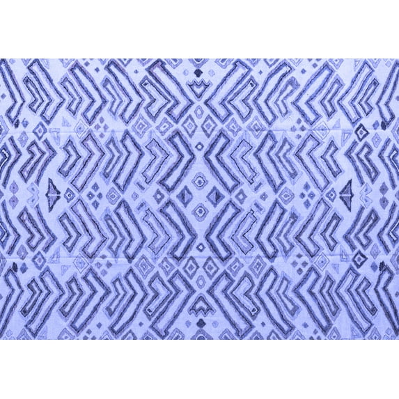 Ahgly Company Indoor Rectangle Abstract Blue Modern Area Rugs, 5' x 8'