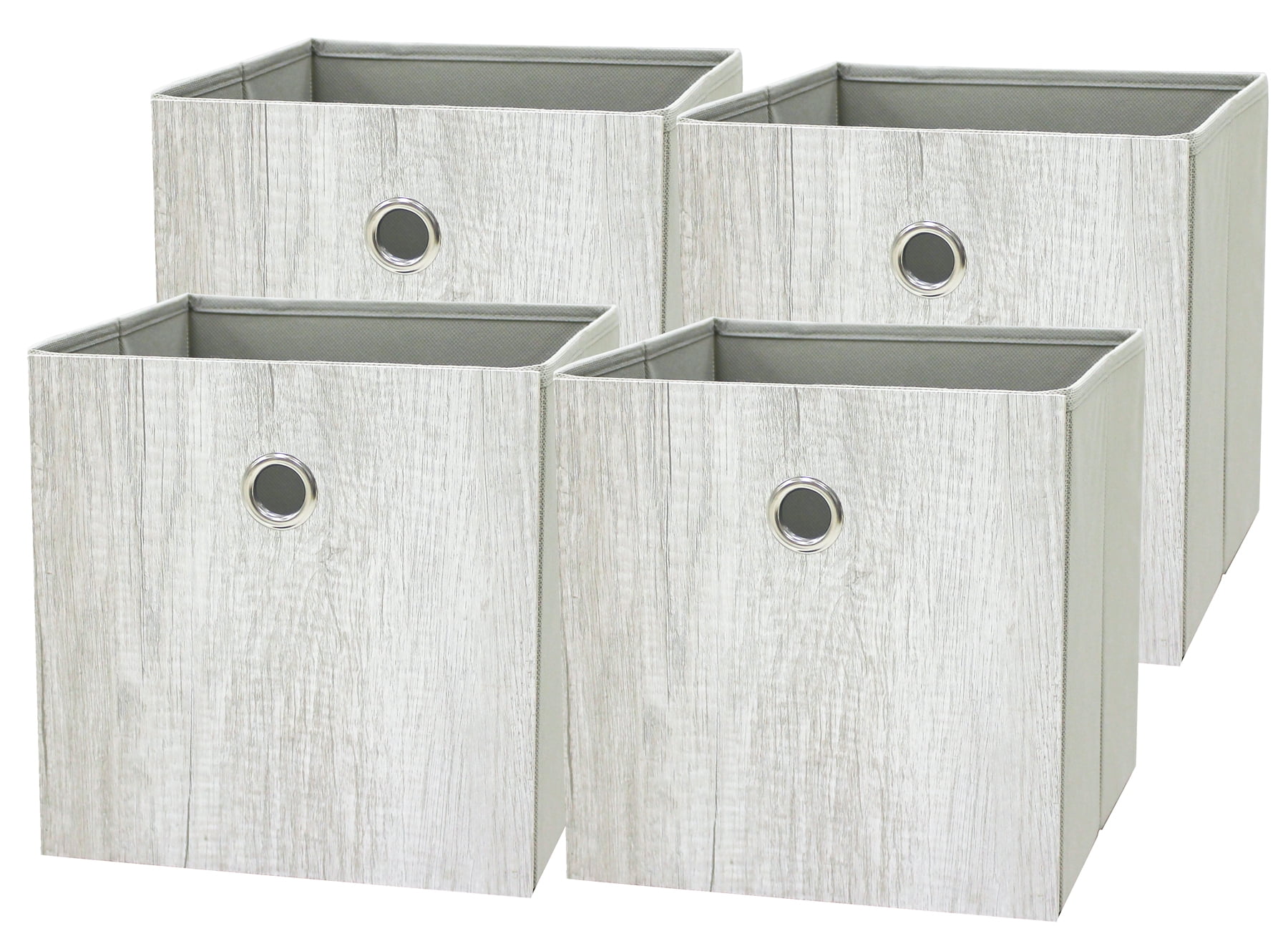 Mainstays Collapsible Fabric Cube Storage Bin (10.5" x 10.5"), Gray