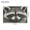 thumbnail image 4 of 2 Piece Soft Bathroom Rug Set An Adorable Raccoon Bath Mat and U-Shaped Toilet Contour Rug (16"x24"+20"x24"), 4 of 9