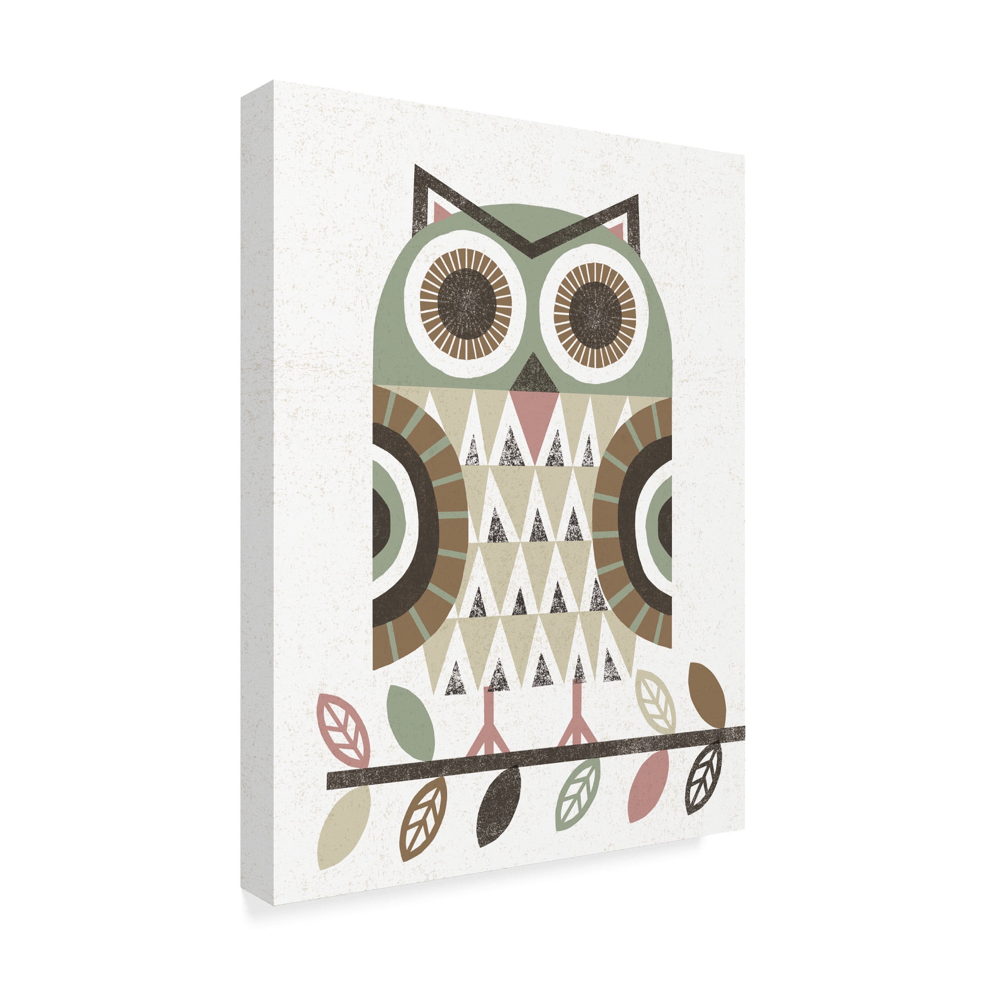 Trademark Fine Art 'Folk Lodge Owl v2 Hygge' Canvas Art by Michael Mullan