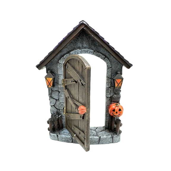 7in Haunted Hinged Door Figure Halloween Pumpkin Decoration - By Ganz
