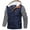 Blue, variant on IROINNID Men's Long Sleeve Anorak Jacket Mid-Length Hooded Jacket Solid Color Loose Winter Keep Warm Patchwork Hooded Loose Outwear Coat Top Blouse