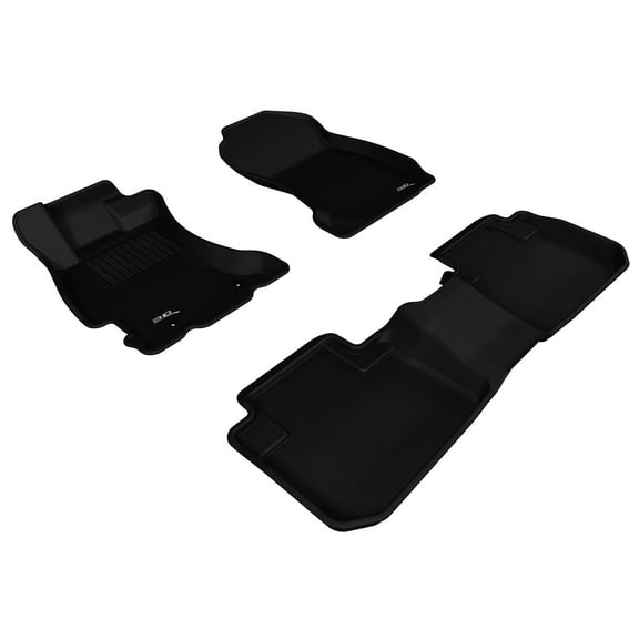 3D MAXpider Custom Fit Kagu Floor Mat (Black) Compatible with Subaru Forester 2014-2018 - Full Set