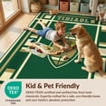 thumbnail image 4 of Design&I 4'x6' Washable Area Rug Flatweave Daily Traffic Ready Shaped Beast Retro Athletic Varsity Border Panel Footboard Football for Dorm Room, Living Apartment, 4 of 7