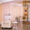 thumbnail image 1 of Yipa Sheer String Curtains Thread Curtains Panels Glitter Tassel Window Drape Room Divider Fringe String Door Curtain, 1 of 10