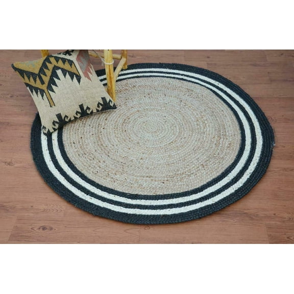 Avgari Creation Rug Rug 100% Natural Jute Braided Style Modern Living Area Rug Carpet Doormat-96 Inch (8" Feet)