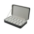 thumbnail image 1 of fastboy Jewelry Organization Solution Dustproof Earring Holder Removable Cushions Watch Box Multiple Size For Gift Giving balck 12 slots 1Set, 1 of 6