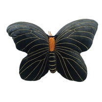 Black Bow Shaped Pillow,Soft Throw Pillows Aesthetic Decorative Pillows for Bed Sofa Couch Home Decor，33*24*4CM