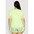 thumbnail image 5 of Womens Plus Size Fringe Hem Tee, 5 of 5